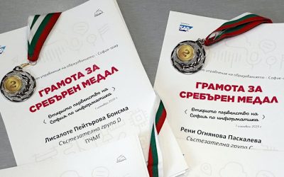 Завоювани медали и награди по информатика на учениците от ПЧМГ